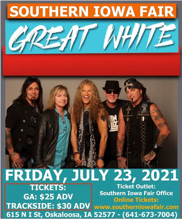 Great White Concert Southern Iowa Fair & Exposition
